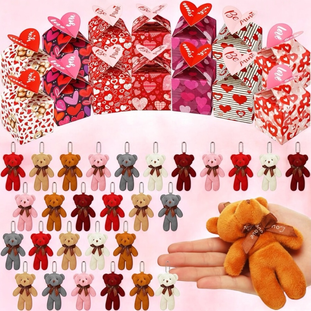 Valentine Teddy Bear Gift Set - Picture 2 of 2